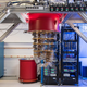 Google’s quantum computer. All those wires are devoted to controlling individual qubits and keeping everything at incredibly cold temperatures.